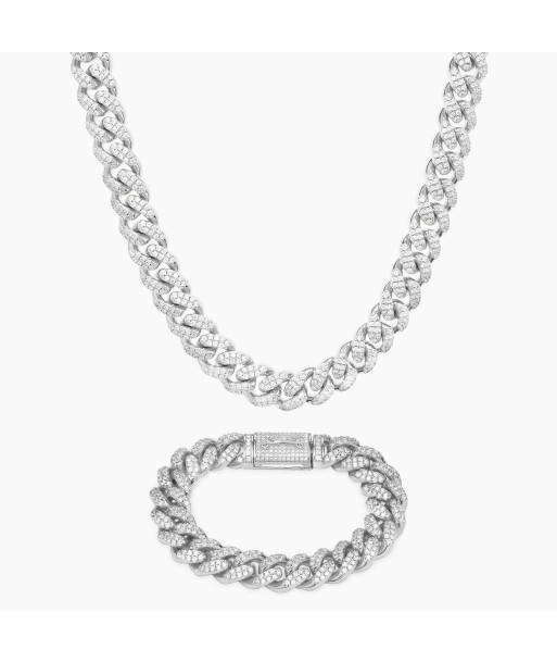 Ensemble Iced cuban link 12mm offre 