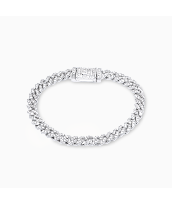 Bracelet Iced Cuban link 5 mm argenté meilleur choix