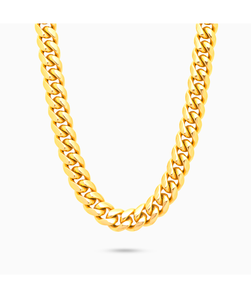 Chaîne Cuban link 12 mm dorée pas cheres