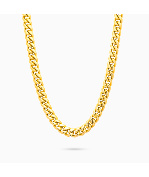 Chaîne Cuban link 8 mm dorée paiement sécurisé