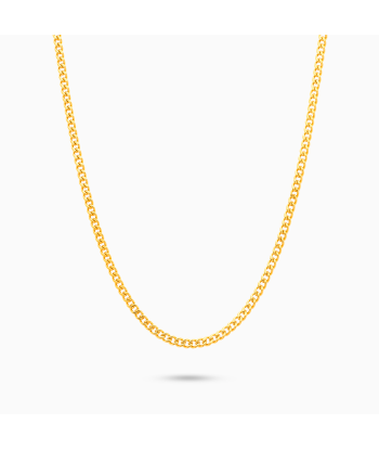 Chaîne Cuban link 2 mm dorée rembourrage situé sous