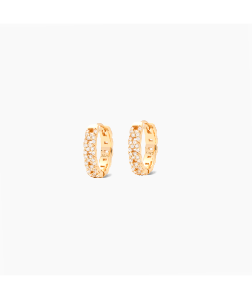 Iced cuban link earrings dorées paiement sécurisé