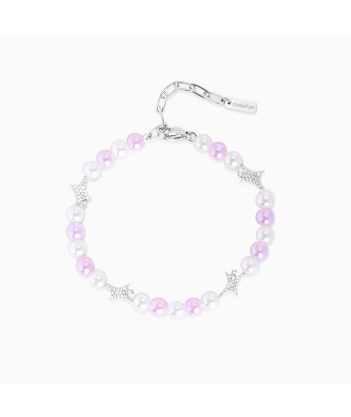 Bracelet perlé Signature Argenté - Blanc et Rose vente chaude votre 