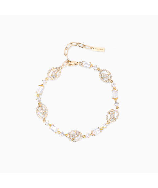 Bracelet Iced signature doré pas cher