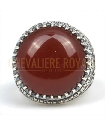 Chevalière argent agate protection influences négatives vente chaude votre 