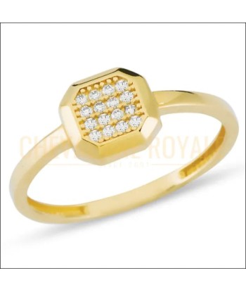 Chevalière femme or 14 carats jaune-rose-blanc le concept de la Pate a emporter 